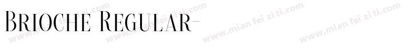 Brioche Regular字体转换
